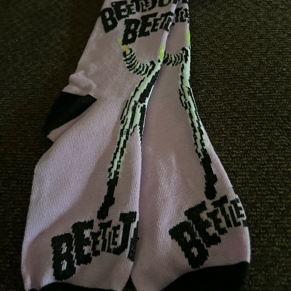 Beetlejuice Halloween Socks NWT